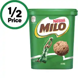 Woolworths Milo or Oreo Ice Cream Tub 1.2 Litre offer