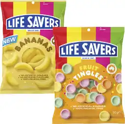Coles Life Savers Lollies-205g offer