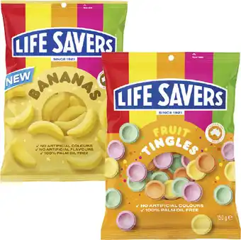 Coles Life Savers Lollies-205g offer