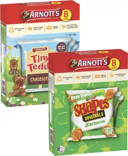 Coles Arnott's Multipack Biscuits-8 Pack 168g-200g offer