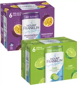 Coles Mt Franklin Lightly Sparkling Water offer