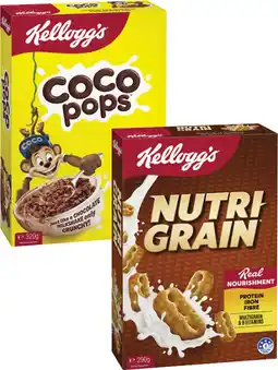 Coles Kellogg's Nutri Grain 290g or Coco Pops Cereal 320g offer