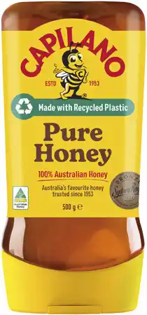 Coles Capilano Upside Down Squeeze Pure Honey offer