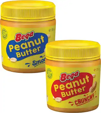 Coles Bega Smooth or Crunchy Peanut Butter 375g offer