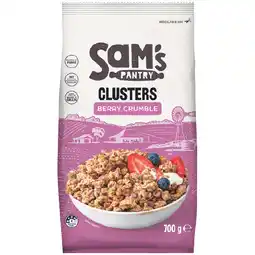 Woolworths Sam’s Pantry Clusters or Granola 700g offer