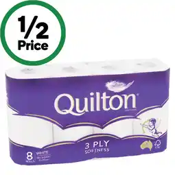 Woolworths Quilton 3 Ply Toilet Tissue offer