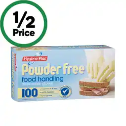 Woolworths Hygiene Plus Powder Free Disposable Latex Gloves offer