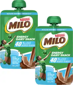 Coles Nestlé Milo Energy Dairy Snack Pouch offer