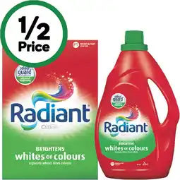 Woolworths Radiant Laundry Liquid 2 Litre or Powder 2 kg offer