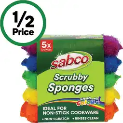 Woolworths Sabco Scrubby Sponges Rainbow offer