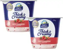 Coles Dairy Farmers Thick & Creamy Yoghurt-150g offer