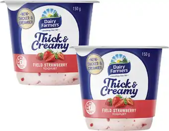 Coles Dairy Farmers Thick & Creamy Yoghurt-150g offer