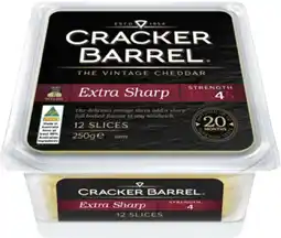 Coles Cracker Barrel Cheese Slices or Block 250g offer