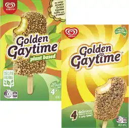 Coles Streets Golden Gaytime Sticks 400mL offer