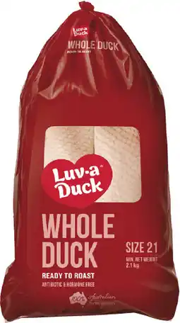 Coles Luv a Duck Frozen Whole Duck offer