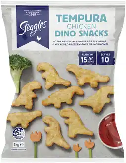 Coles Steggles Chicken Dinosnacks offer