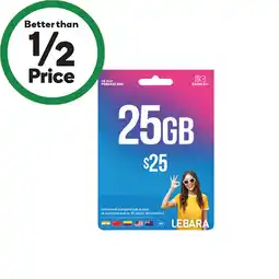 Woolworths Lebara $25 Starter Pack† offer