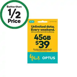 Woolworths Optus $39 SIM Starter Kit offer
