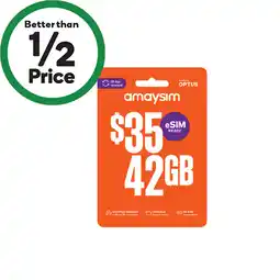Woolworths amaysim $35 Starter Pack§ offer