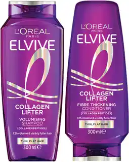 Coles L'Oréal Paris Elvive Collagen Lifter Shampoo or Conditioner 300mL offer