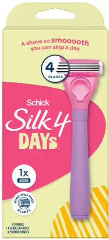 Coles Silk 4 Days Purple Razor Kit with 1 Refill Blade 1 Each offer