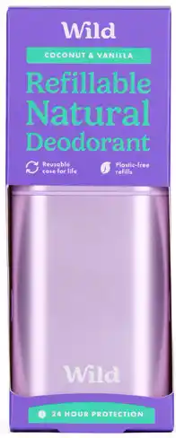Coles Wild Natural Deodorant Purple Case & Refill Coconut & Vanilla offer