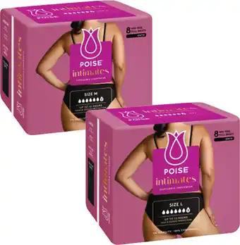 Coles Poise Continence Pants Size Medium or Large 8 Pack offer