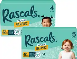 Coles Rascals Premium Jumbo Nappies-108 Pack offer