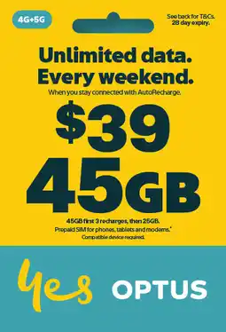 Coles Optus $39 Prepaid SIM Starter Kit offer