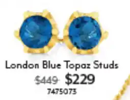Angus & Coote London Blue Topaz Studs offer