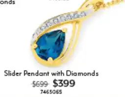 Angus & Coote Slider Pendant with Diamonds offer