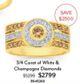 Angus & Coote 3/4 Carat of White & Champagne Diamonds offer