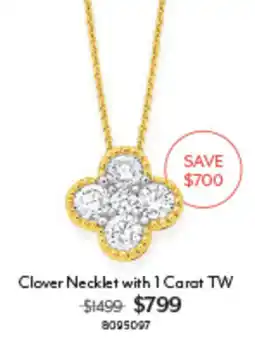 Angus & Coote Clover Necklace with 1 Carat TW offer