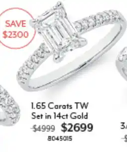 Angus & Coote 1.65 Carats TW Set in 14ct Gold offer