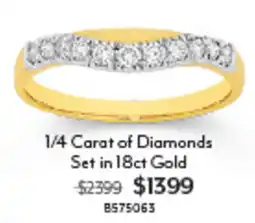 Angus & Coote 1/4 Carat of Diamonds Set in 18ct Gold offer