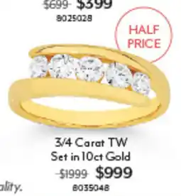 Angus & Coote 3/4 Carat TW Set in 10ct Gold offer