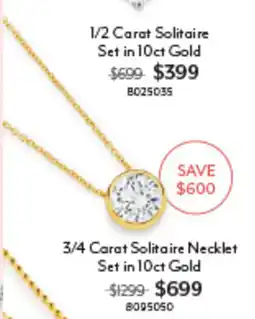 Angus & Coote 1/2 Carat Solitaire Set in 10ct Gold offer