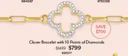 Angus & Coote Clover Bracelet with 10 Points of Diamonds offer