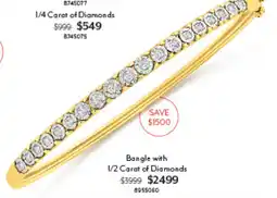 Angus & Coote Bangle with 1/2 Carat of Diamonds offer