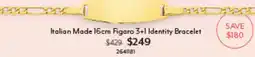 Angus & Coote Italian Made 16cm Figaro 3+1 Identity Bracelet offer