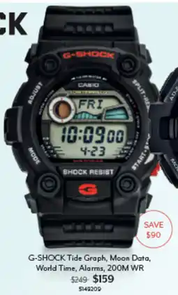 Angus & Coote G-SHOCK Tide Graph, Moon Data, World Time, Alarms, 200M WR offer