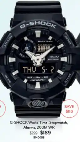 Angus & Coote G-SHOCK World Time, Stopwatch, Alarms, 200M WR offer