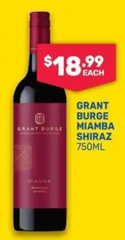 SipnSave Grant Burge Miamba Shiraz offer