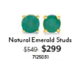 Angus & Coote Natural Emerald Studs offer