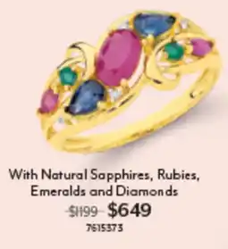 Angus & Coote Ring With Natural Sapphires, Rubies, Emeralds and Diamonds offer
