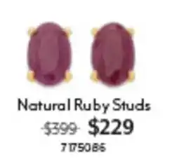 Angus & Coote Natural Ruby Studs offer