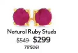 Angus & Coote Natural Ruby Studs offer