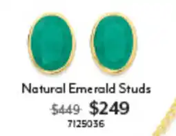 Angus & Coote Natural Emerald Studs offer