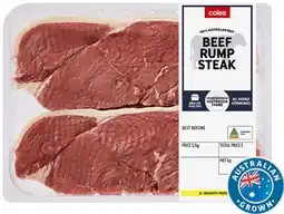 Coles Coles Australian No Added Hormones Beef Rump Steak offer