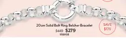 Angus & Coote 20cm Solid Bolt Ring Belcher Bracelet offer